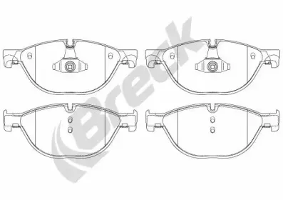 Комплект тормозных колодок, дисковый тормоз BRECK купить